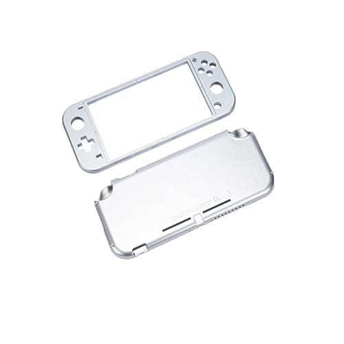 Cadfghjk Gehäuse Aus Aluminiumlegierung, Ersatz-Rückplattengehäuse Aus Metall, Gehäuseabdeckung – Kompatibel Mit Nintendo Switch Lite(Silver) von Cadfghjk