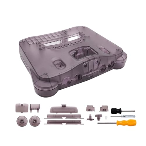 Cadfghjk N64 Retro-Spielkonsole, Alle Versionen, Ersatzgehäuse, Schutzgehäuse – Kompatibel Mit Nintendo 64(Atomic Purple) von Cadfghjk