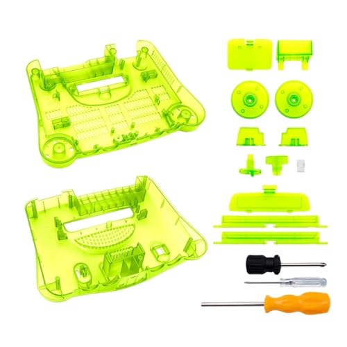 Cadfghjk N64 Retro-Spielkonsole, Alle Versionen, Ersatzgehäuse, Schutzgehäuse – Kompatibel Mit Nintendo 64(Extreme Green) von Cadfghjk