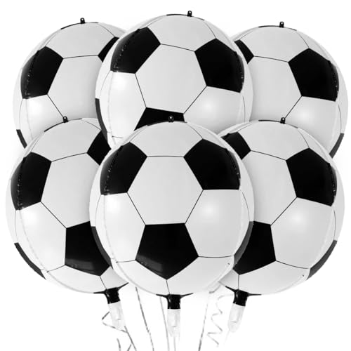 Cadimus 6 Stück Fussball Luftballon, 22 Zoll 4D Fußball Folienballons, Fussball Deko Geburtstag Kinder, für Spieltag Fußball Sport Thema Geburtstag Party Cadimus 6 Stück Fussball Luftballon, 22 Zoll 4D Fußball Folienballons, Fussball Deko Geburtstag Kinder, für Spieltag Fußball Sport Thema Geburtstag Party von Cadimus