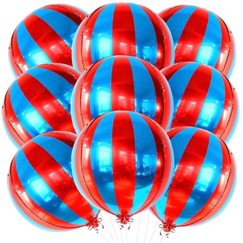 9 Stück Luftballons Rot Blau, 22 Zoll 4D Zirkus Folienballons, Zirkus Geburtstag Luftballons, Luftballon Rot Blau, Helium Ballon für Geburtstag Karneval Party Movie Night Deko 9 Stück Luftballons Rot Blau, 22 Zoll 4D Zirkus Folienballons, Zirkus Geburtstag Luftballons, Luftballon Rot Blau, Helium Ballon für Geburtstag Karneval Party Movie Night Deko von Cadimus