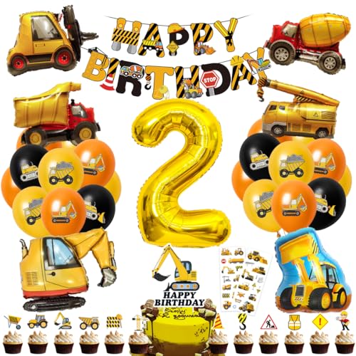 Cadimus Bagger Deko Kindergeburtstag 2, Geburtstagsdeko Junge, Baustelle Geburtstag Mit Happy Birthday Banner, Folienballons und Kuchen Deko Cadimus Bagger Deko Kindergeburtstag 2, Geburtstagsdeko Junge, Baustelle Geburtstag Mit Happy Birthday Banner, Folienballons und Kuchen Deko von Cadimus