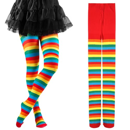 Cadimus Gestreifte Strumpfhose Damen,Rringel Leggings,Blickdichte Ringel Strümpfhose,Striped Tights,Perfekt für Halloween, Karneval oder Mottopartys– Regenbogenfarben Cadimus Gestreifte Strumpfhose Damen,Rringel Leggings,Blickdichte Ringel Strümpfhose,Striped Tights,Perfekt für Halloween, Karneval oder Mottopartys– Regenbogenfarben von Cadimus