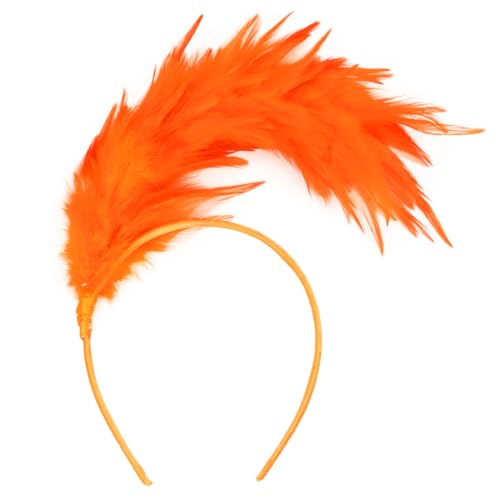 Cadimus Feder Haarreif,Damen Kopfschmuck Feder,20er Jahre Stirnband Feder,Feder Kopfschmuck Fascinator,Geeignet für Hochzeiten, Maskeraden, Karneval und Bühnenauftritte,Federstirnband Zubehör-orange Cadimus Feder Haarreif,Damen Kopfschmuck Feder,20er Jahre Stirnband Feder,Feder Kopfschmuck Fascinator,Geeignet für Hochzeiten, Maskeraden, Karneval und Bühnenauftritte,Federstirnband Zubehör-orange von Cadimus