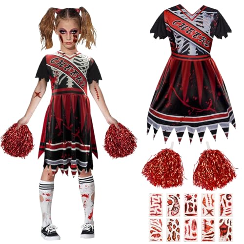 Cadimus Cheerleader Kostüm Halloween,Zombie Cheerleader,Halloween Kostüm Kinder Mädchen,Halloween Kostüm Damen,Geeignet für Halloween-Karnevalspartys oder Cosplay-Partys(M) Cadimus Cheerleader Kostüm Halloween,Zombie Cheerleader,Halloween Kostüm Kinder Mädchen,Halloween Kostüm Damen,Geeignet für Halloween-Karnevalspartys oder Cosplay-Partys(M) von Cadimus