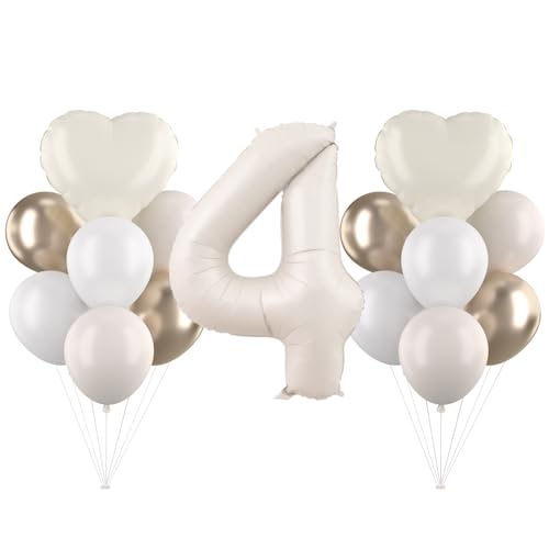Cadimus Beige Luftballon 4.Geburtstag,40 Zoll Weiß Creme Folienballon 4 Jahr,Beige Zahlenballons,Geburtstagsdeko 4 Jahr Jungen und Mädchen,Hautfarbene Zahlenballons,Herz Folienballon Cadimus Beige Luftballon 4.Geburtstag,40 Zoll Weiß Creme Folienballon 4 Jahr,Beige Zahlenballons,Geburtstagsdeko 4 Jahr Jungen und Mädchen,Hautfarbene Zahlenballons,Herz Folienballon von Cadimus