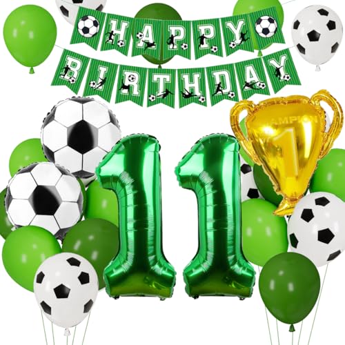 Cadimus Fußball Luftballon 11. Geburtstag, Fussball Deko Geburtstag Kinder 11 Jahre, Geburtstagsdeko Jungen 11 Jahre, Grün Folienballon für Fussball Party Kindergeburtstag Cadimus Fußball Luftballon 11. Geburtstag, Fussball Deko Geburtstag Kinder 11 Jahre, Geburtstagsdeko Jungen 11 Jahre, Grün Folienballon für Fussball Party Kindergeburtstag von Cadimus