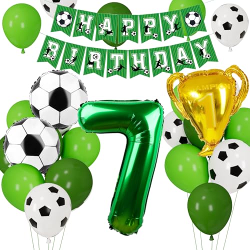 Cadimus Fußball Luftballon 7. Geburtstag, Fussball Deko Geburtstag Kinder 7 Jahre, Geburtstagsdeko Jungen 7 Jahre, Grün Folienballon für Fussball Party Kindergeburtstag Cadimus Fußball Luftballon 7. Geburtstag, Fussball Deko Geburtstag Kinder 7 Jahre, Geburtstagsdeko Jungen 7 Jahre, Grün Folienballon für Fussball Party Kindergeburtstag von Cadimus