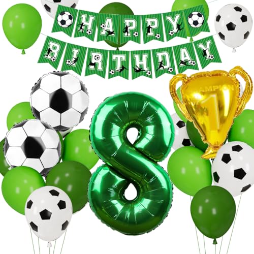 Cadimus Fußball Luftballon 8. Geburtstag, Fussball Deko Geburtstag Kinder 8 Jahre, Geburtstagsdeko Jungen 8 Jahre, Grün Folienballon für Fussball Party Kindergeburtstag Cadimus Fußball Luftballon 8. Geburtstag, Fussball Deko Geburtstag Kinder 8 Jahre, Geburtstagsdeko Jungen 8 Jahre, Grün Folienballon für Fussball Party Kindergeburtstag von Cadimus