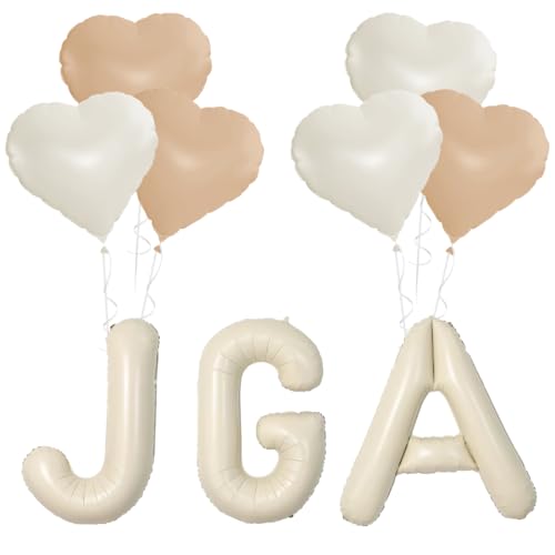 JGA Deko,16 inch Junggesellenabschied Frauen Ballon,Cremeweiß JGA Folienballon,Bride To Be Deko mit Herz Folienballon für Bachelorette Party Polterabend JGA Deko,16 inch Junggesellenabschied Frauen Ballon,Cremeweiß JGA Folienballon,Bride To Be Deko mit Herz Folienballon für Bachelorette Party Polterabend von Cadimus