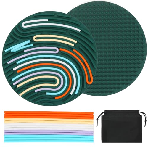 Sensorik Spielzeug Activity Board,Silikon sensorik spielzeug, Sensory fidget toys,Sensorik Partyspielzeug mit Reisetasche 13 Zubehör Schnüren,für Kinder ab 3 Jahr und Erwachsene,Beste Wahl für Partys von Cadimus