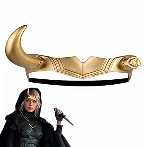 CAFELE Sylvie Superhelden-Hörner Kostüm Helm Lady Hörner Kostüm für Frauen Cosplay Kopfbedeckung Krone Halloween Maske Party Requisiten CAFELE Sylvie Superhelden-Hörner Kostüm Helm Lady Hörner Kostüm für Frauen Cosplay Kopfbedeckung Krone Halloween Maske Party Requisiten von Cafele