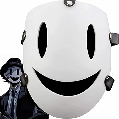 High Rise Invasion Maske, Japanische Anime Sniper Tenkuu Schienbeinschutzmaske Weiß Lächeln PVC Maske für Halloween Kostüm Cosplay Requisiten High Rise Invasion Maske, Japanische Anime Sniper Tenkuu Schienbeinschutzmaske Weiß Lächeln PVC Maske für Halloween Kostüm Cosplay Requisiten von Cafele