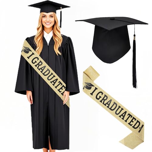 CaiJianYuLin Abschluss Hut Doktorhut Bachelor hut Graduation Hat Universität Bachelor Prüfung Bestanden Geschenk Absolventenhut Schärpen für Abschlussfeiern vom Studium Hochschule von CaiJianYuLin