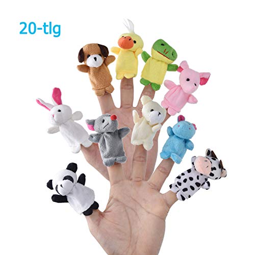 Caiming Finger Plüschtier [20-TLG] Mitgebsel | Kindergeburstagen | Gastgeschenke für Kinderparty und Stuffer für Ostereier1 von Caiming