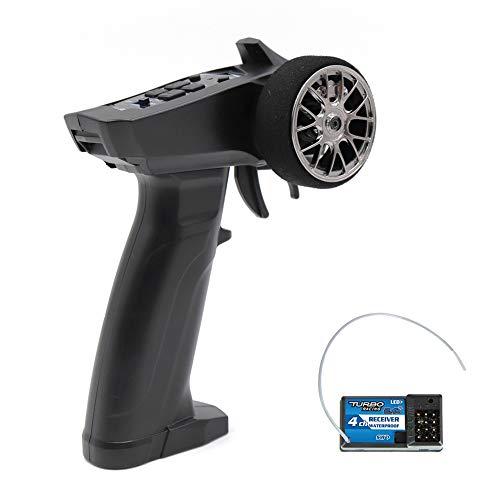 Rc Fernsteuerung Mit Empfänger Set, Rc Fernbedienung, Sender Empfänger, Kompakter Gastrimmverstellung RC Auto Sender, für Modellflugzeugteile Outdoor Spielzeug von Caiqinlen