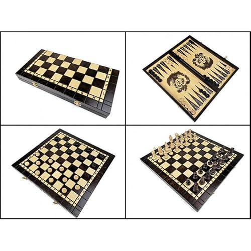 Set 3-in-1 Schach + Dame + Backgammon, großes Set, 40 x 40 cm Set 3-in-1 Schach + Dame + Backgammon, großes Set, 40 x 40 cm von Caissa