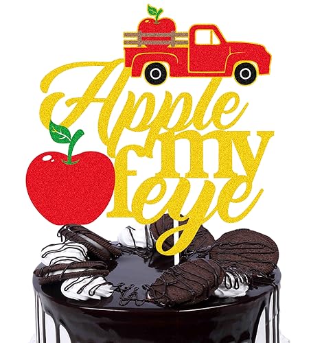 Tortenaufsatz mit Aufschrift "Apple Of My Eye" von Caiwowo