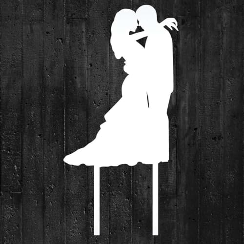 Cake Company Acryl Cake Topper "Brautpaar in Love" | Hochzeit Tortendekoration für besondere Momente I Tortenfigur aus hochwertigem Acryl weiß | Größe : 150x100 mm Stärke: 3 mm Cake Company Acryl Cake Topper "Brautpaar in Love" | Hochzeit Tortendekoration für besondere Momente I Tortenfigur aus hochwertigem Acryl weiß | Größe : 150x100 mm Stärke: 3 mm von Cake Company