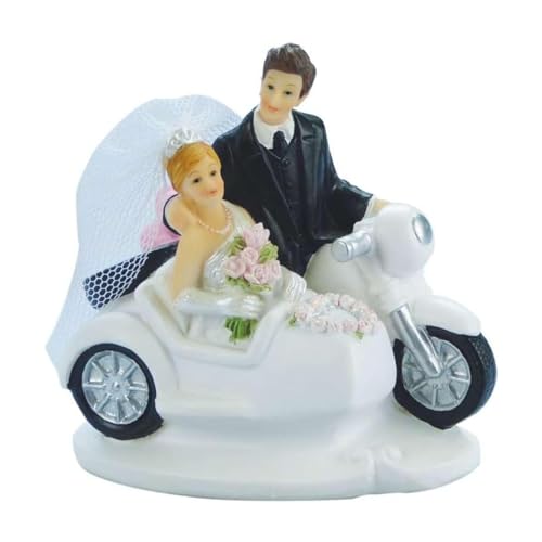 Cake Company Cake Topper Brautpaar auf Motorrad mit Beiwagen I Hochzeit Tortendekoration für besondere Momente I Tortenfigur aus hochwertigem Material Cake Company Cake Topper Brautpaar auf Motorrad mit Beiwagen I Hochzeit Tortendekoration für besondere Momente I Tortenfigur aus hochwertigem Material von Cake Company