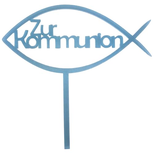 Cake-Topper Kommunion Blau Acryl 142 x 65mm Stärke 3mm Cake-Topper Kommunion Blau Acryl 142 x 65mm Stärke 3mm von Cake Company