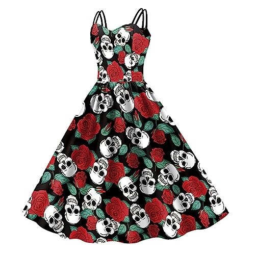 Calakono Halloween-Kleider - Gothic Kostüm Party Outfits Kleid Cosplay | Weiches Kostümkleid für Damen und Mädchen. Geschenke für Frauen und Mädchen von Calakono