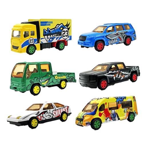 Calakono Rückziehautos, Mini-Spielzeugautos, Legierungsautos, 1:64-Modellautos, multifunktionales Rennauto, Rückziehautos für Babys, Mini-Graffiti-Autos, Spielzeugautos für Jungen von Calakono