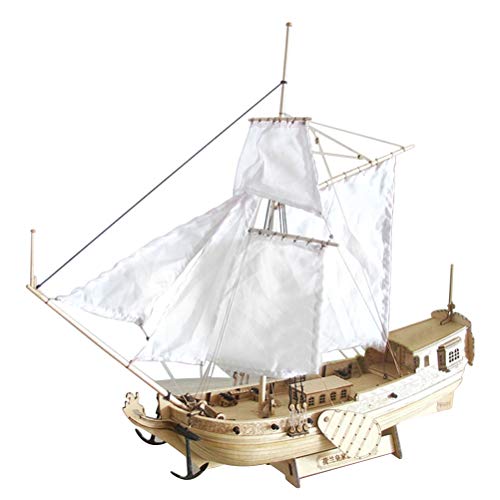 Calayu Holz Schiff Modell Kit, DIY Holzmodell Segeln Schiff Modell Puzzle Spielzeug Home Dekoration Modell von Calayu
