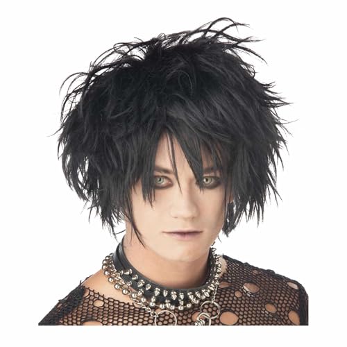 CALIFORNIA COSTUMES Gothic Crow Perücke - Schwarz, Lockig - Polyester - Einheitsgröße - Perücke von California Costumes