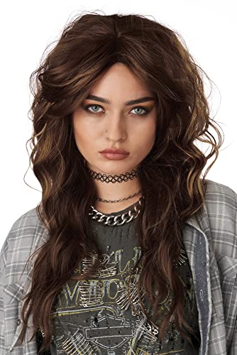 California Costumes, 90er Jahre Grunge Rocker Perücke, brünett von California Costumes