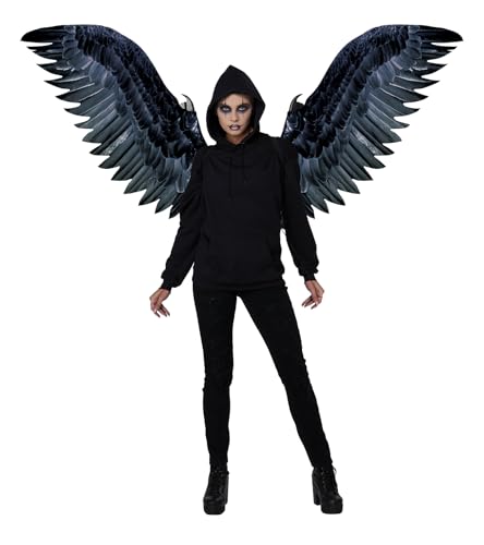 California Costumes, Mechanische Öffnungsflügel, 1,8 m Spannweite, Feder Schwarz, Einheitsgröße von California Costumes