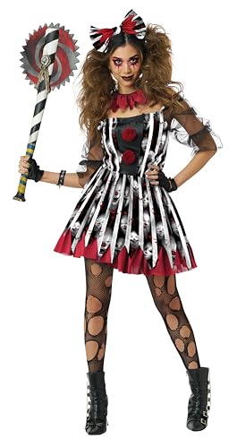 California Costumes Damen Savage Clown, Schwarz/Weiß/Rot, Größe XL von California Costumes