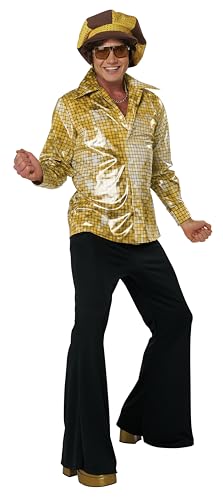 California Costumes Discohemd und Mütze für Herren, goldfarben, Größe L/XL von California Costumes