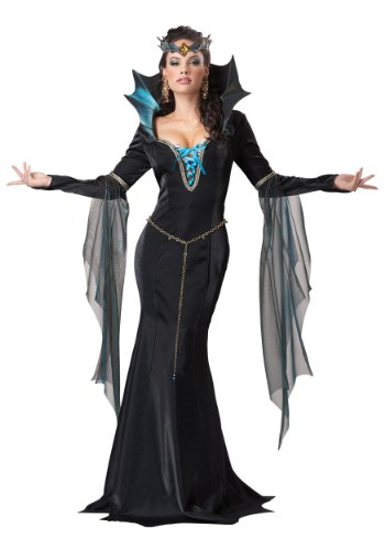California Costumes Dunkle Magierin Hexe Zauberin Halloween Damenkostüm schwarz-blau L (42/44) von California Costumes