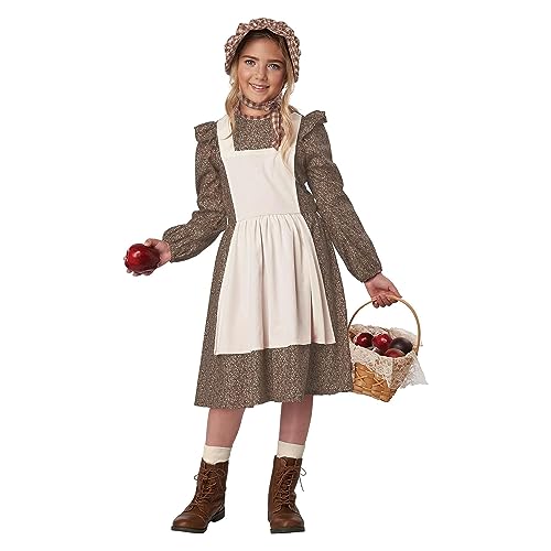 California Costumes Frontier Siedler Mädchen Kinderkostüm (braun), Größe L von California Costumes