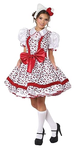 California Costumes Hello Kitty Klassisches Partykleid, Damen, Größe M, Weiß/Rot von California Costumes