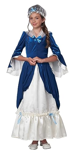 California Costumes Kleid Kolonialzeit/Martha Washington Kinder Kostüm Blaugrün S von California Costumes