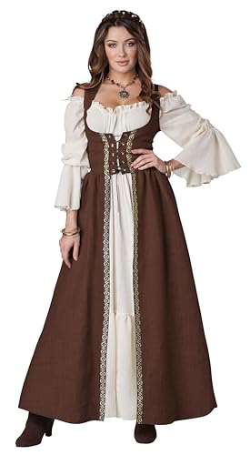 California Costumes Mittelalterliches Overdress Erwachsenenkostüm (braun), XS von California Costumes