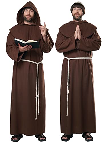 California Costumes Renaissance Friar Erwachsenenkostüm S/M Braun von California Costumes
