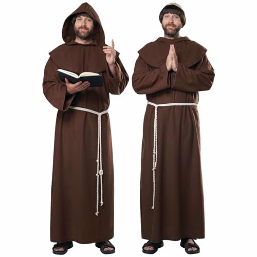 California Costumes Renaissance Friar Erwachsenenkostüm S/M Braun von California Costumes