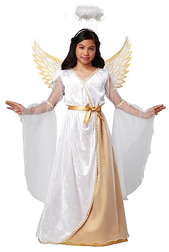 CALIFORNIA COSTUMES Himmlisches Engelskostüm für Mädchen Kinderkostüm weiss-gold - 134 (6-8 Jahre) von California Costumes