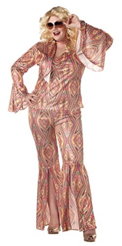 California Costumes Übergröße Damen Disco Kostüm, Mehrfarbig, X-Large von California Costumes