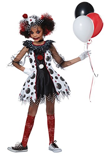 California Costumes Verrüchtes Horrorclown-Kostüm für Mädchen schwarz-weiß-rot - Multicolore von California Costumes