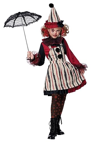 Cleveres Clown-Kostüm für Mädchen, Größe L von California Costumes