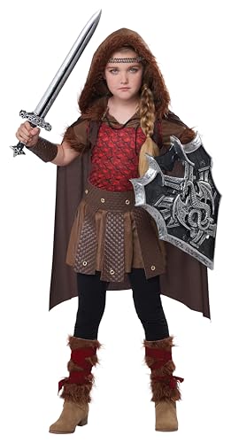 Drachentrainer Mädchen Wikinger Halloween-Kostüm Größe 38-40 von California Costumes