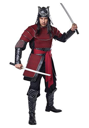 Generique - Kämpferische Samurai-Rüstung Herrenkostüm für Fasching rot-schwarz - S/M Generique - Kämpferische Samurai-Rüstung Herrenkostüm für Fasching rot-schwarz - S/M von California Costumes