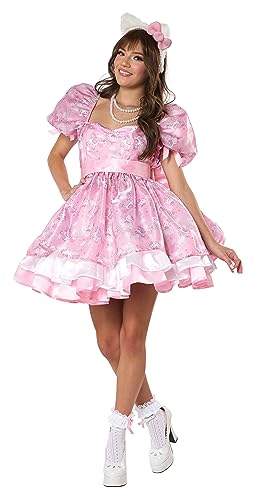 Hello Kitty Unicorn Dreams Partykleid, Damen, groß, Rosa von California Costumes