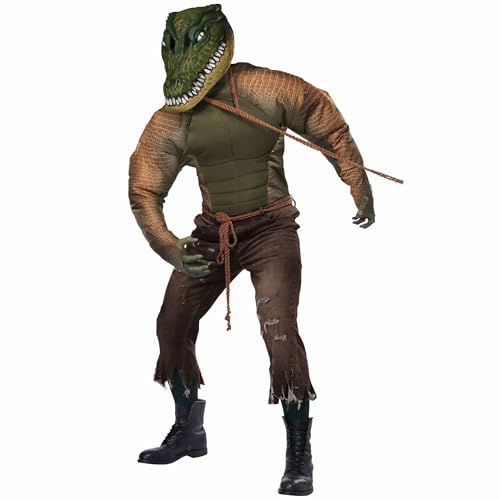 Herren Gator Man Halloween-Kostüm für Erwachsene - Grün - Large/X-Large von California Costumes