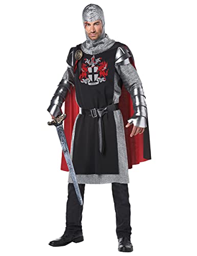 KULTFAKTOR GmbH Mittelalterlicher Ritter Krieger Kostüm schwarz-Silber S / M von California Costumes