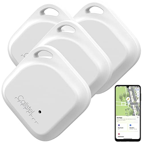 Callstel Smart Tag Apple: 4er-Set Schlüssel- & Gegenstandsfinder, Apple-AirTag-kompatibel, MFi (Schlüsselanhänger Ortung, Sachenfinder) von Callstel